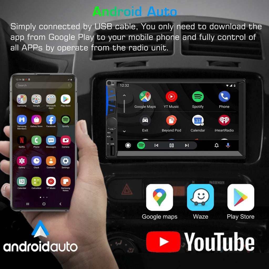 2din Car Radio Touch Screen Car Mp5 Player USB SD Bluetooth Mirror Link 2 Din Autoradio Stereo 7 Inch For Universal