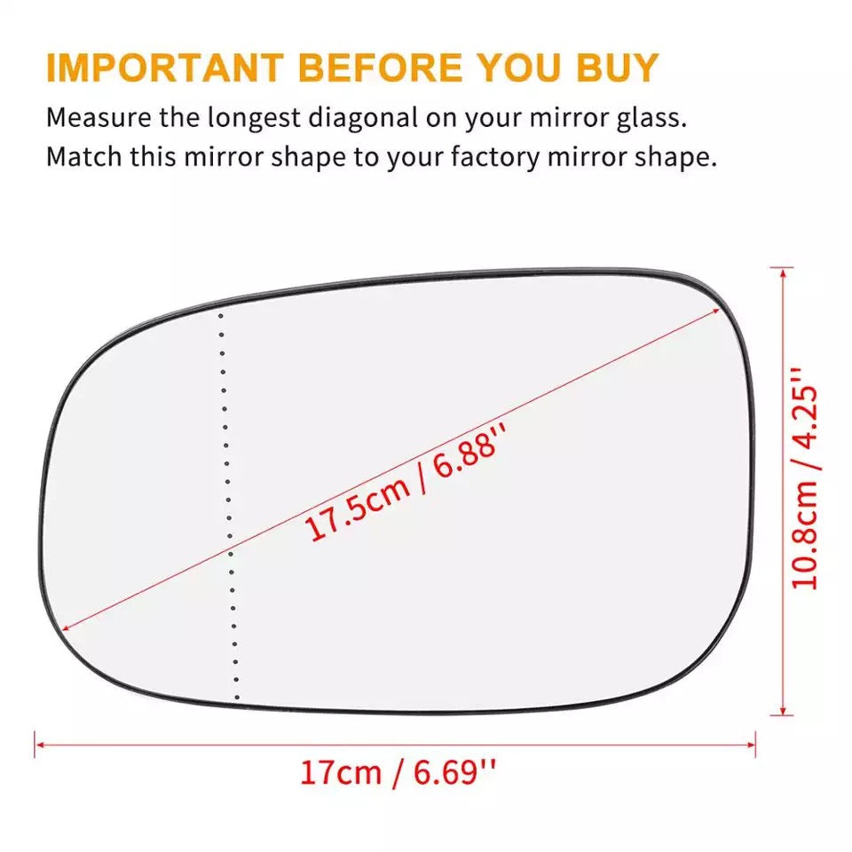 Right Side Mirror Glass For Volvo V50