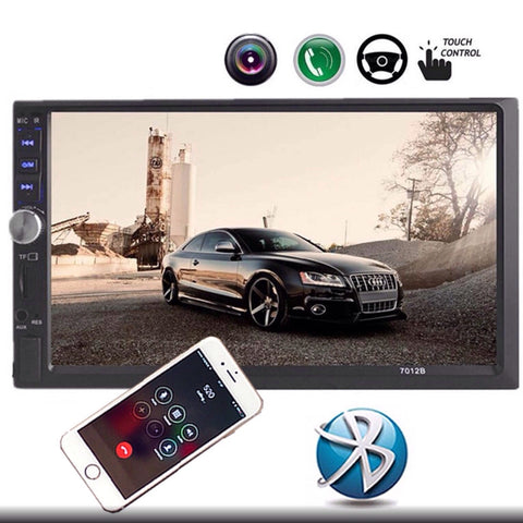 Car Stereo 2 DIN 7 inch Head Unit with Rear View Camera, Bluetooth