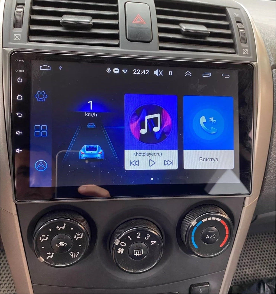 9 Inch Android Car Stereo Supports CarPlay and Android Auto For Toyota Corolla Fielder E140/ E150 2006 - 2013 2 DIN
