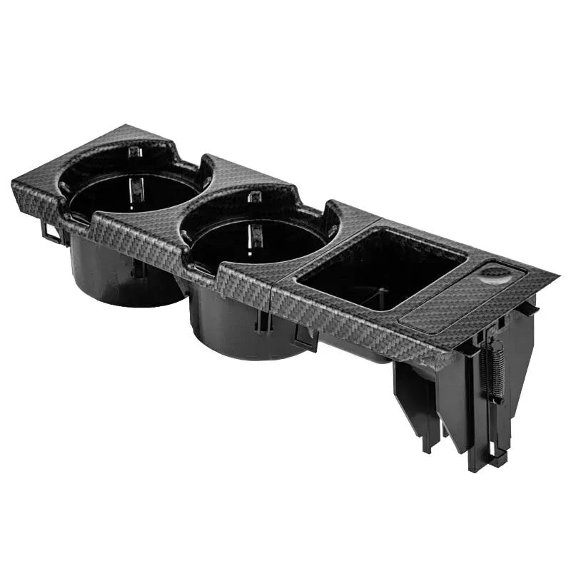 **CLEARANCE** Carbon Fiber Look Front Center Console Cup Rack / Cup Holder Change Box for BMW E46 3 Series