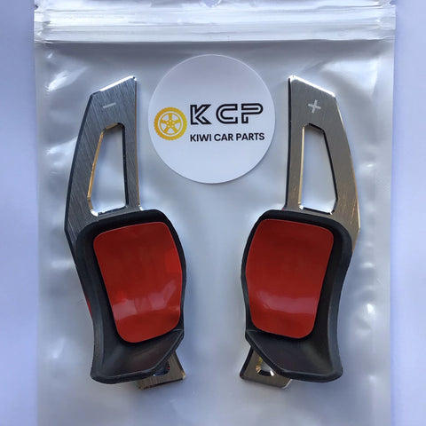 (SILVER) Steering Wheel Paddle Extension Set suit For VW Golf Jetta GTI MK5 MK6 R 2.0