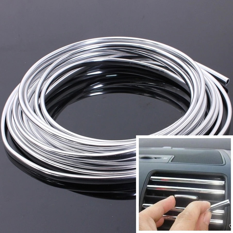 6M Chrome Moulding Trim Strip Car Door Edge Scratch Guard Protector Cover