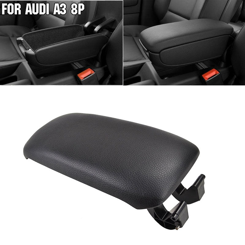 Leather Car Center Console Armrest Lid Black for AUDI A3 S3 8P 2003 - 2013 AUDI A5 2006-