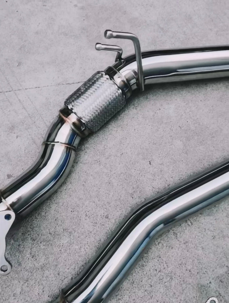 High Flow 3” Catless Downpipe Exhaust For AUDI 8P A3 / S3 AWD VW Golf 6 R 2.0T NZ Stock Auckland warehouse