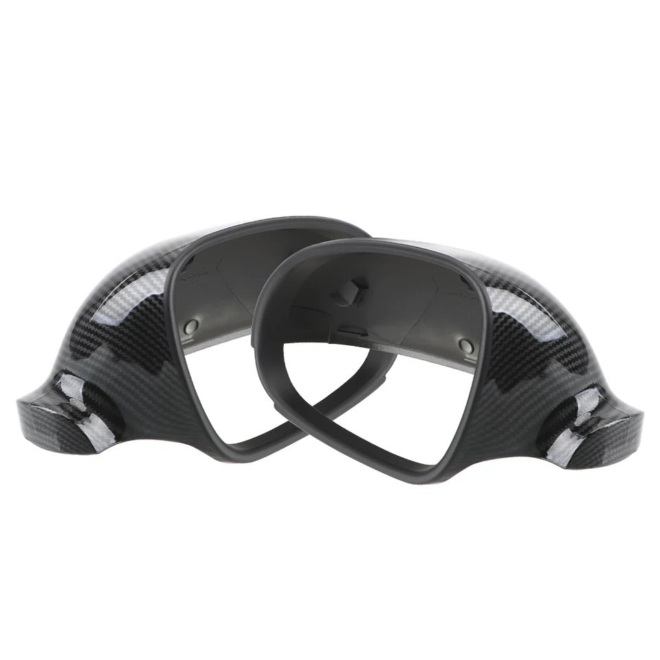2Pcs Mirror Covers Carbon Fiber Look Replacement for VW Golf 5 MK5