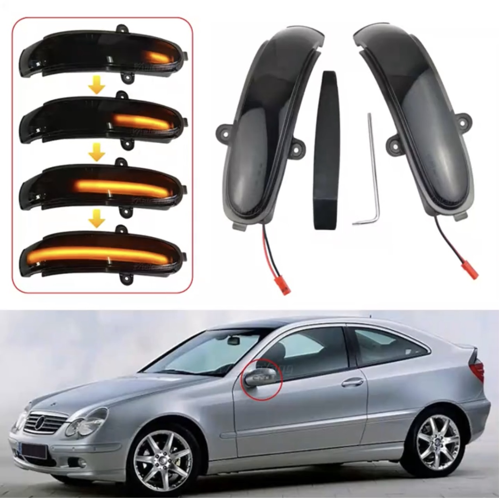Dynamic Indicator Blinker Suit For Mercedes Benz C Class W203 S203 CL203 2001-2007 LED Turn Signal Side Mirror Light