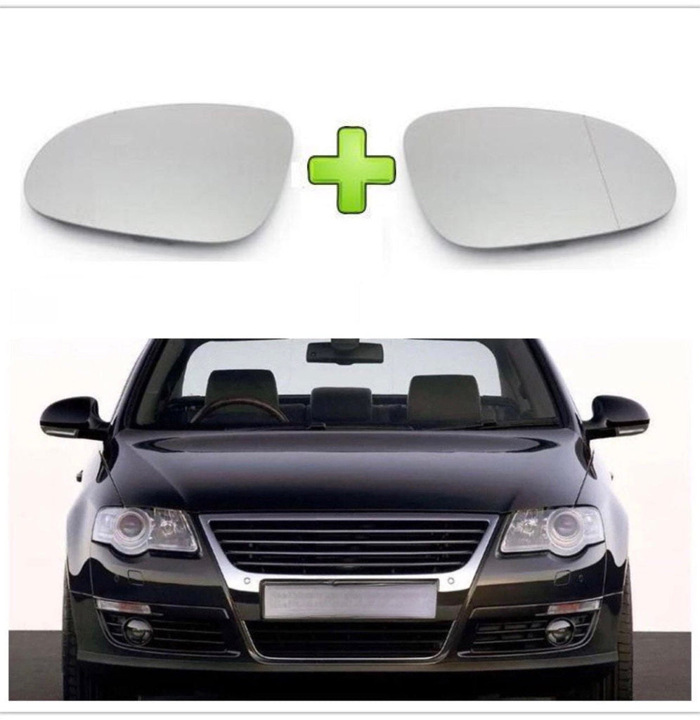 To -
P0318S = P0404S + P1112S
Mirror Glass Set LEFT + RIGHT For VW PASSAT B6 B5.5 Pair of Blind Spot Mirror Glass Clip On Type Part Numbers: 5M0857522H  5M0857522 H 5M0 857 522 H 425 178-1 4251781 425188 1 

ОЕ number

OE reference number(s) comparable with the original spare part number:

OE 5M0857522F — VW

OE 1K0857522 — VW

OE 3B1857522 — VW

OE 7M3857522E — VW  7M3857522 E  7M3 857 522 E

OE 5M0 857 522 F — VW 5M0857522 F

OE 1K0 857 522 — VW

OE 3B1 857 522 — VW