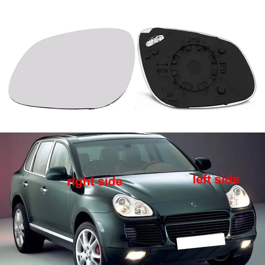 Left Side Mirror Glass Suitable for PORSCHE CAYENNE 955 2002 2003 2004 2005 2006 car heated convex door mirror glass