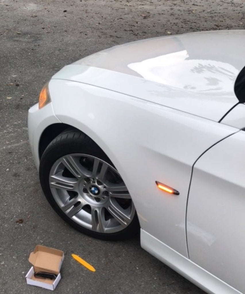 Dynamic Smoked LED Side Indicator Turn Signal Lights For BMW E90 E91 E92 E93 E60 E87 E82 E46