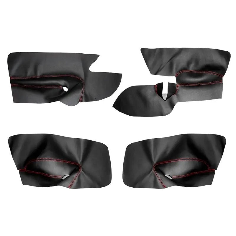 Door Cards Black Leather Upgrade Kit Full Set Front and Rear For VW Golf 5 MK5 Jetta 2005 - 2009