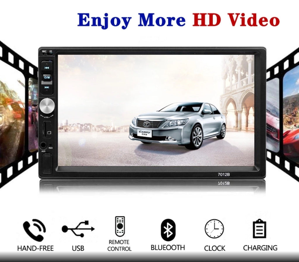 Car Stereo 2 DIN 7 inch Head Unit with Rear View Camera, Bluetooth