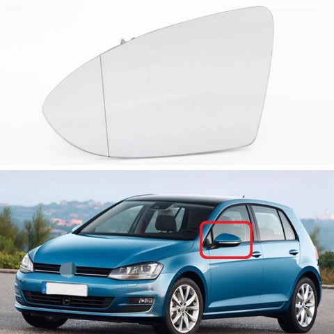 Left Mirror Glass For Golf 7 MK7 Aspherical Blind Spot 2012 2013 2014 2015 2016 - 2020 Left Hand Wing Mirror Glass