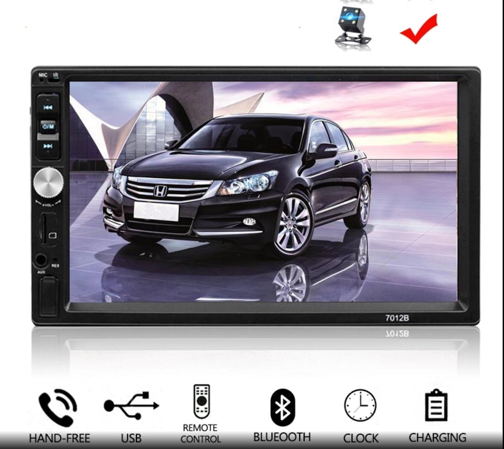 Car Stereo 2 DIN 7 inch Head Unit with Rear View Camera, Bluetooth