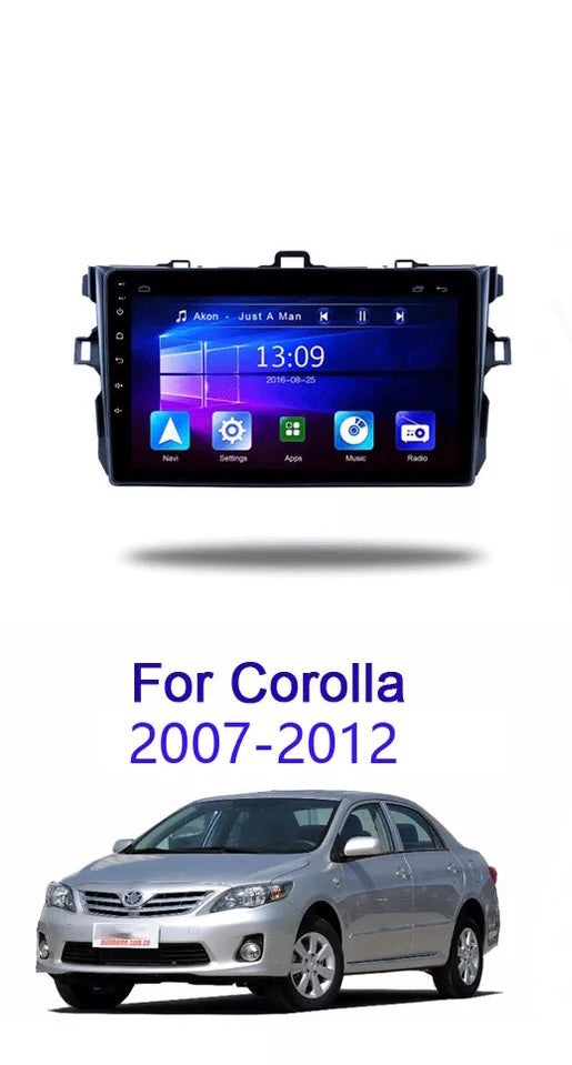 9 Inch Android Car Stereo Supports CarPlay and Android Auto, Reverse Camera For Toyota Corolla Fielder E140/150 2006 - 2013