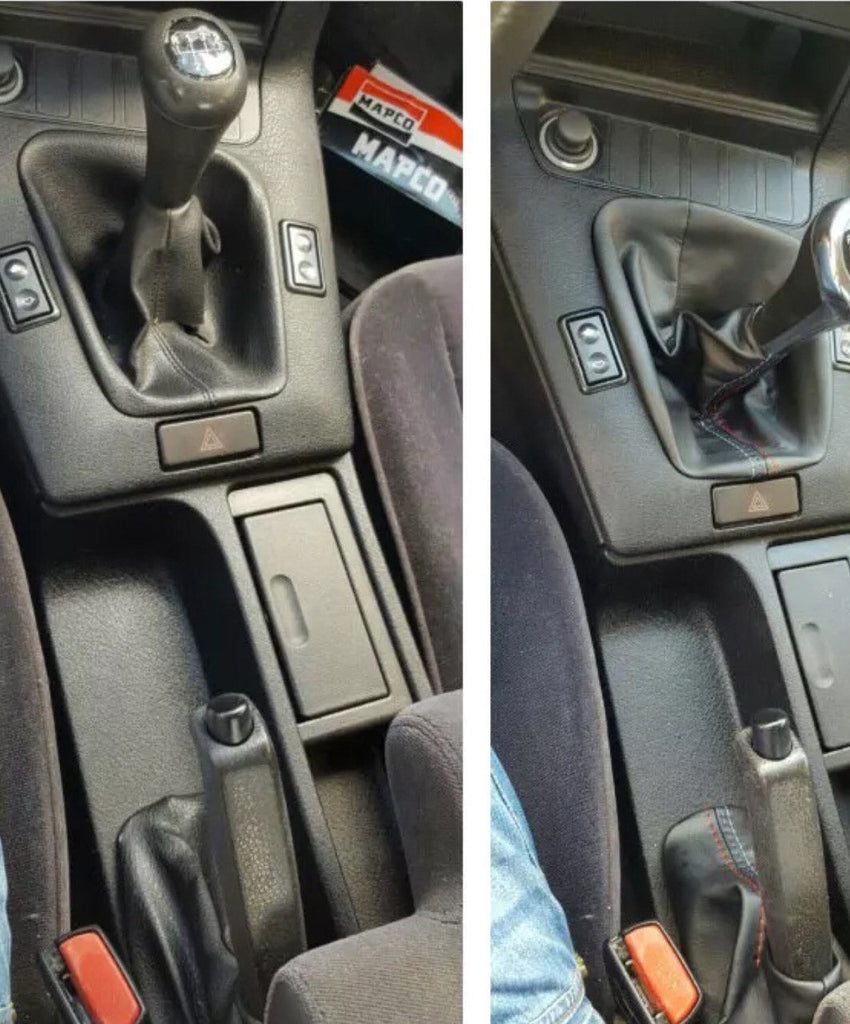 Car Shift Gear Stick Dust-proof Cover Handbrake Handle Faux Leather Cover for BMW E30 E36 E34 E46 Z3 Manual Models