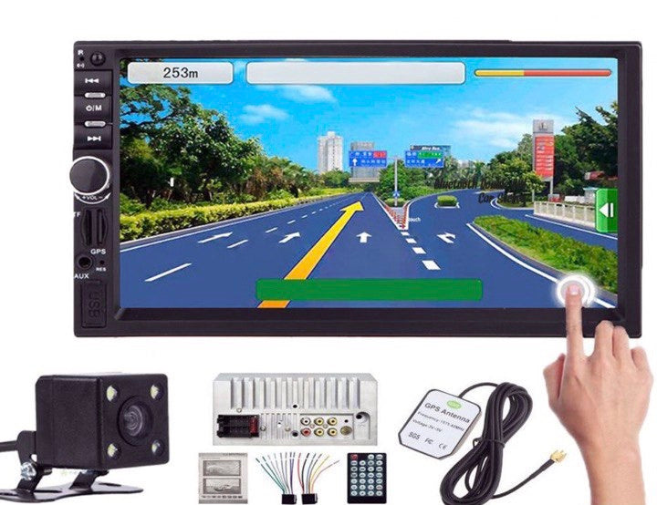 **SPECIAL** Car Stereo Double DIN 7" Head Unit, Navigation, GPS NZ Map + Camera, Touch Screen Bluetooth Car Radio Player