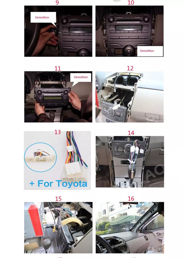Android 10.1 Car Stereo Multimedia Radio Player Reverse Camera For Toyota Corolla E140/ E150 2006 - 2013