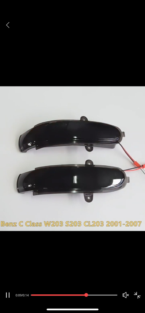 Dynamic Indicator Blinker Suit For Mercedes Benz C Class W203 S203 CL203 2001-2007 LED Turn Signal Side Mirror Light