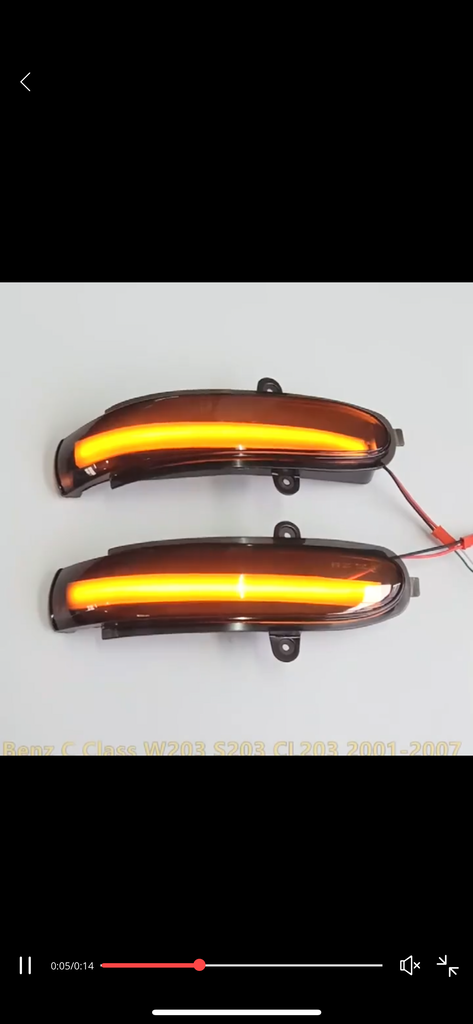 Dynamic Indicator Blinker Suit For Mercedes Benz C Class W203 S203 CL203 2001-2007 LED Turn Signal Side Mirror Light