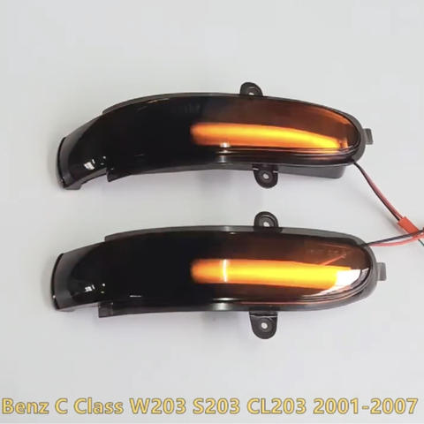 Dynamic Indicator Blinker Suit For Mercedes Benz C Class W203 S203 CL203 2001-2007 LED Turn Signal Side Mirror Light