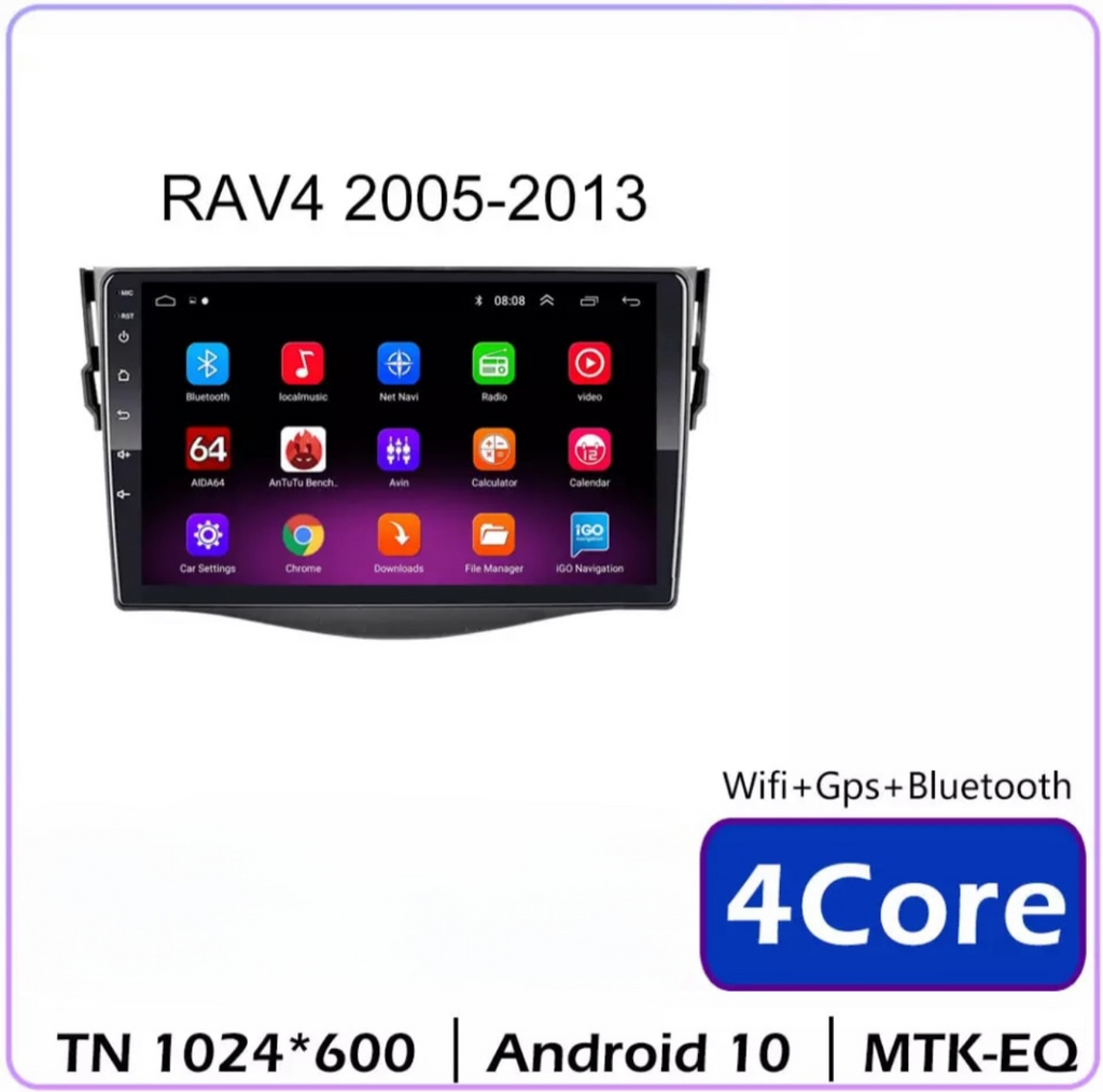 9” Car Stereo For Toyota RAV4 2006-2012 Vanguard Supports Apple CarPlay Android Auto NZ Maps Android 12 Radio BT Hands Free Calls
