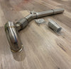 KCP 3.5” Stainless Steel Exhaust Decat Downpipe For VW Golf MK7 MK7.5 GTI, Audi A3 1.8T 2.0T FWD 2012+