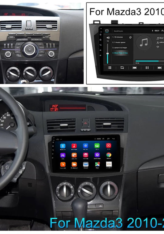Androids 9.0 for Mazda 3 Axela 2010-2012 Car DVD GPS Radio Stereo 1G 16G WIFI Free MAP Quad Core 2 din Car Multimedia Player