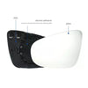 Right Side Mirror Glass For VW Touran 2009 - 2014 Convex Heated