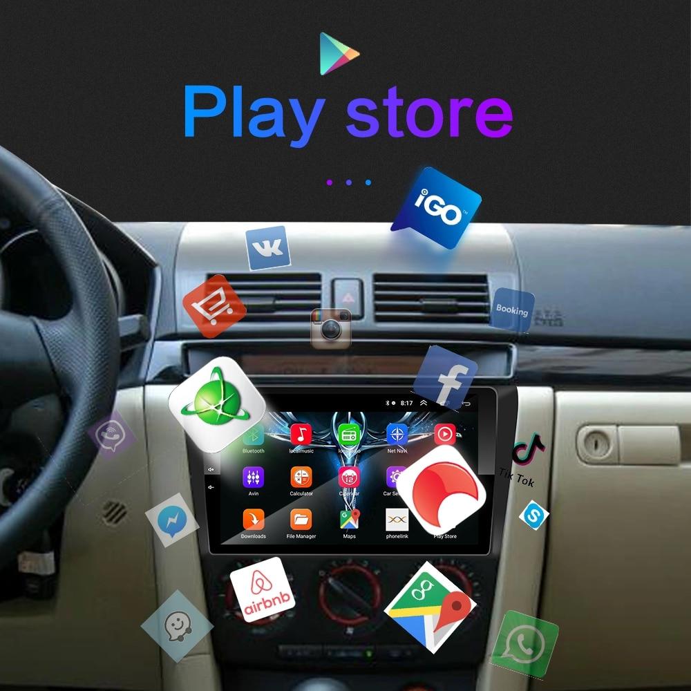 9” Car Stereo For Mazda 3 Mazda Axela Supports Apple CarPlay and Android Auto Car GPS NZ Maps Stereo WIFI GPS Quad Core for Mazda Axela 2004-2009