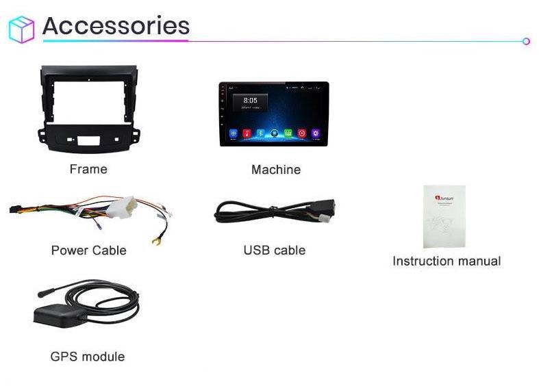 Android 11.0 2G+32G Car Radio Multimedia Player Supports Apple CarPlay Android Auto, GPS NZ Map For Mitsubishi Outlander XL 2 2005-2011 4007