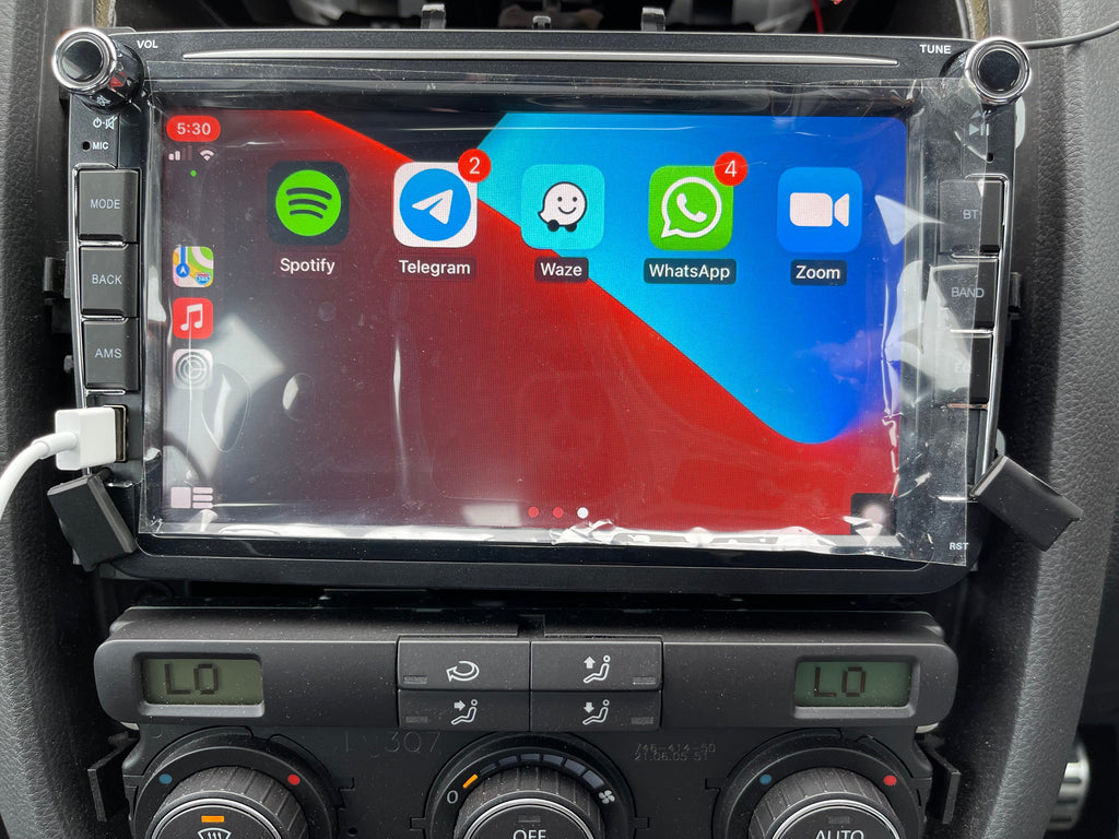 Car Stereo with Apple CarPlay / Android Auto Suit VW Golf MK5 MK6 Car Stereo Double DIN Head Unit, Bluetooth