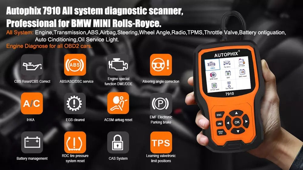 Scan Tool For BMW Automotive Scanner OBD2 SRS SAS ABS EPB Oil Reset For BMW Rolls Royce OBD Diagnostic Tool