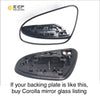 Left Side Mirror Glass Suit for TOYOTA 2010 - 2019