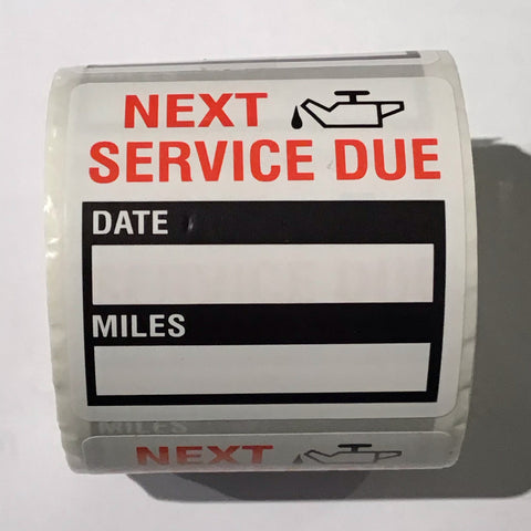 50 PCS Oil Change Service Reminder Windscreen Stickers