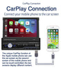 1Din Carplay Radio Car MP5 Player Mirror Link Handsfree With Camera 7" Touch Screen USB TF Video Audio Head Unit