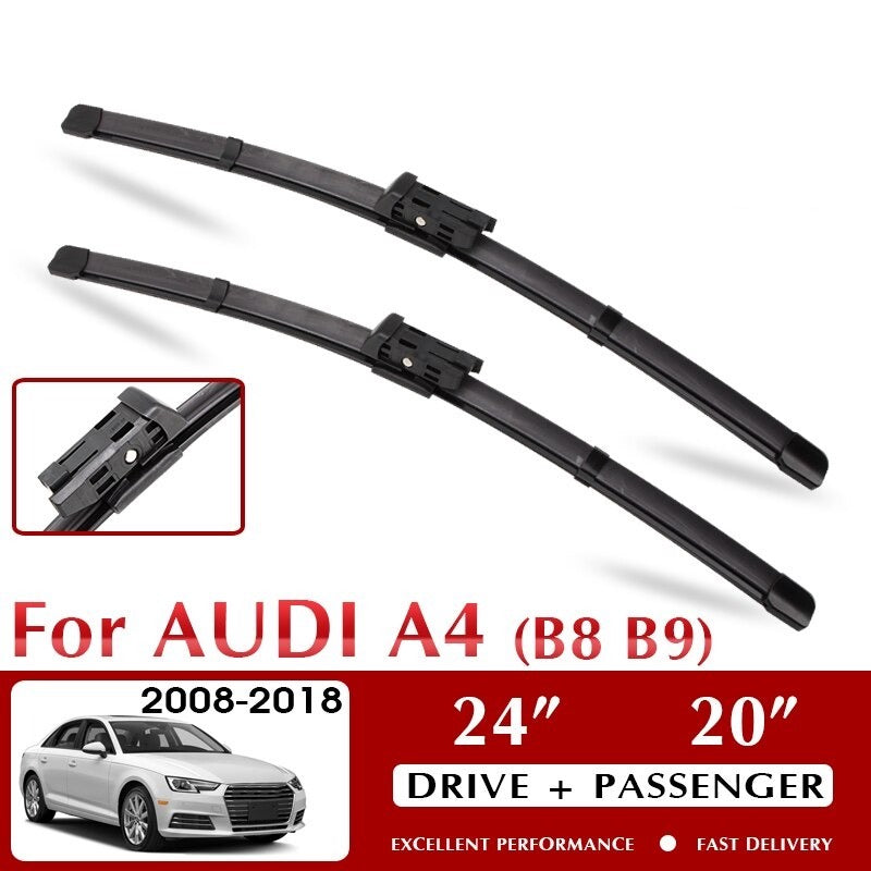 Wiper Front Wiper Blade For Audi A4 B8 B9 Allroad 2008-2016 2017 2018 Windshield Windscreen Front Window 24"+20" LHD RHD