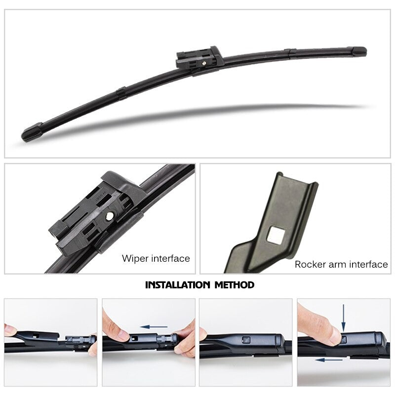 Front Wiper Blades Suit For Audi A4 B8 B9 Allroad 2008-2016 2017 2018 Windshield Windscreen Front Window 24"+20" RHD