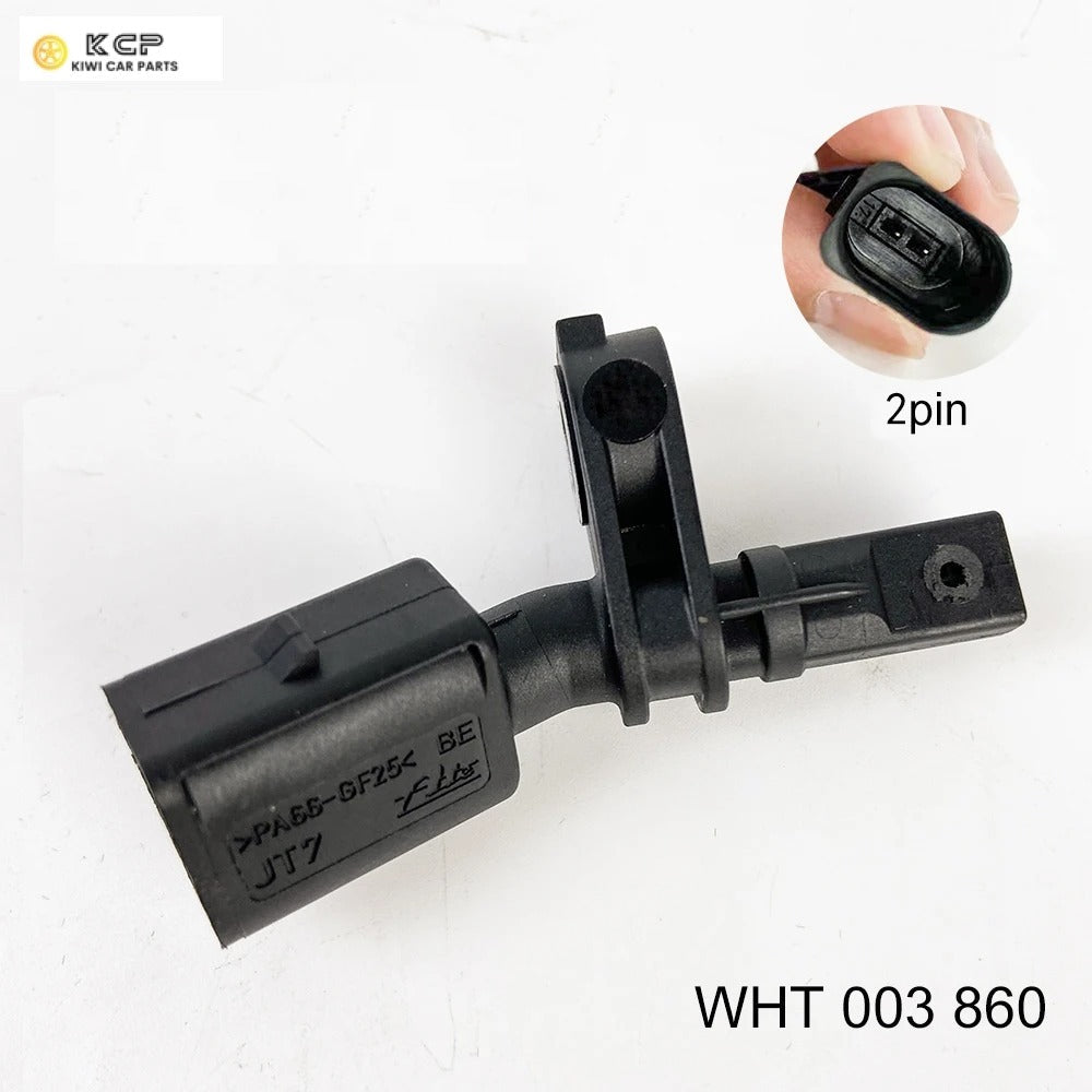 ABS Wheel Speed Sensor WHT003863 WHT003860 WHT003861 WHT003862 5U0927753

Fronts were WHT 003 860, WHT 003 861 but the rears supplied are WHT 003 862 , WHT 003 863 And when i pulled the rears out they were grey and 57A/56A. 
Car is a 2014 vw mk7r.