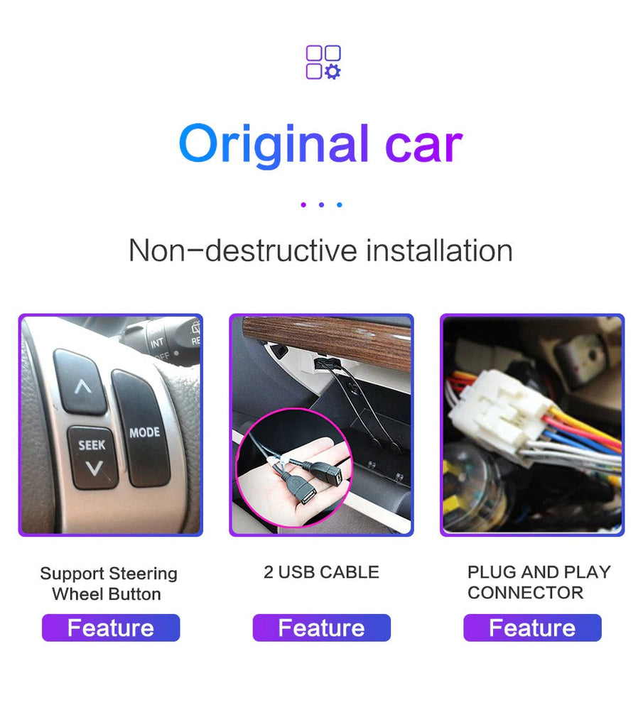 Car Stereo Android 4G+64G For Mazda 3 Axela 2009-2012 Supports Apple Car Play / Android Auto + Camera GPS Navigation Radio Stereo WIFI Multimedia Player