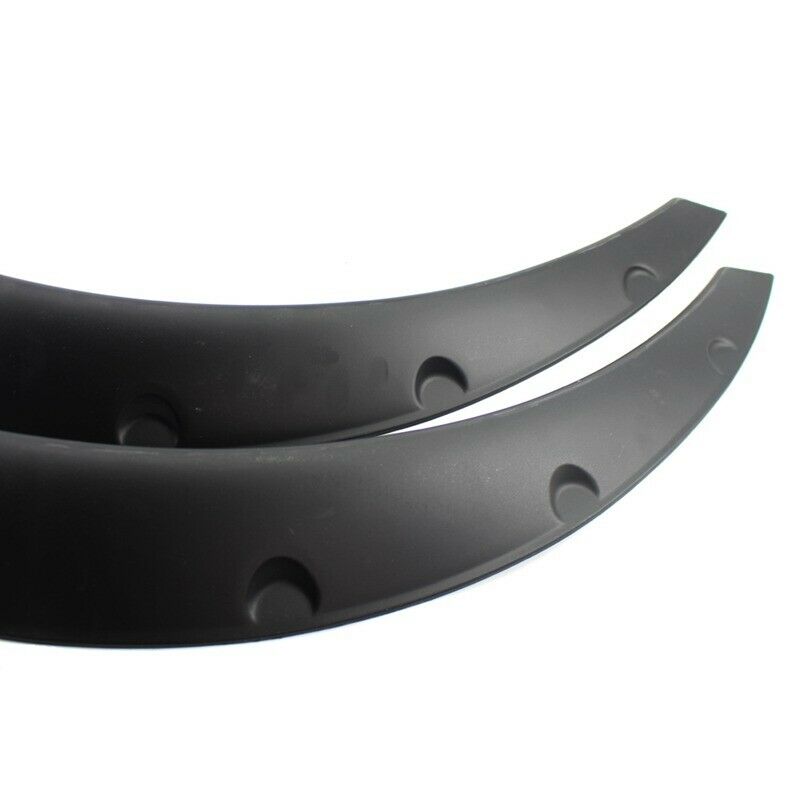 4PC x Plastic Car Body Wheel Eyebrow Fender Flares Flexible Durable (Matte Bl Q1R2)