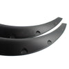 4PC x Plastic Car Body Wheel Eyebrow Fender Flares Durable Matt Black