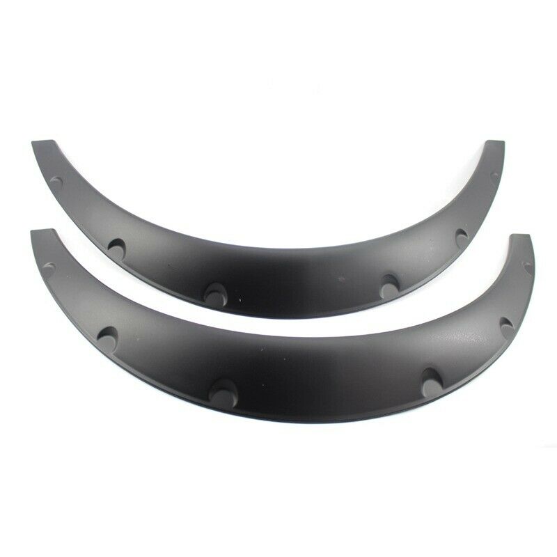 4PC x Plastic Car Body Wheel Eyebrow Fender Flares Flexible Durable (Matte Bl Q1R2)