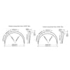 4PC x Plastic Car Body Wheel Eyebrow Fender Flares Flexible Durable (Matte Bl Q1R2)