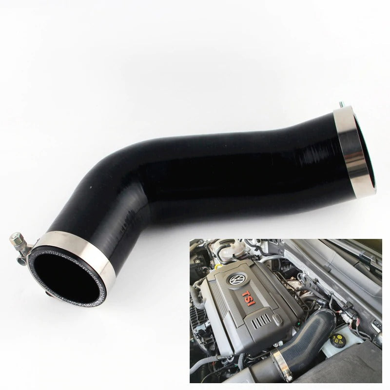 Air Intake Upgrade - Turbo Inlet Elbow + High Flow Silicone Hose Suitable For VW Golf MK7 GTI R Audi V8 MK3 A3 S3 TT MK3 2.0T 2012+ EA888 Gen. 3
