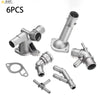 6PCS Car Aluminum Coolant Flange Upgrade Kit For VW Golf MK4 For Jetta GTI 1.8T 2000-2005 For Audi A3 1.8T Audi TT 2000-2002 06A121133J