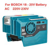 Outdoor Portable Inverter 200W AC 220V Modified Sine Wave Power Adapter 200W Power Inverter Compatible with Bosch 18v Batteries