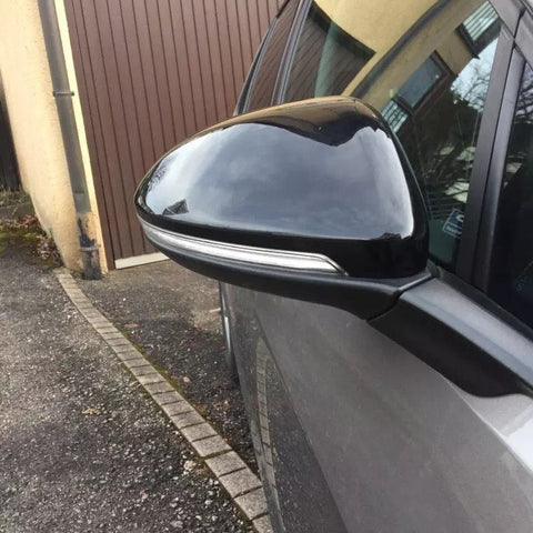 VW Golf 7 MK7 7.5 GTD R GTI Touran L E-GOLF RH Side Wing Mirror Cover Caps Black RearView Mirror Case Cover