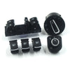 VW Headlight Window Mirror Switch kit - 6 Pcs for VW Golf 5