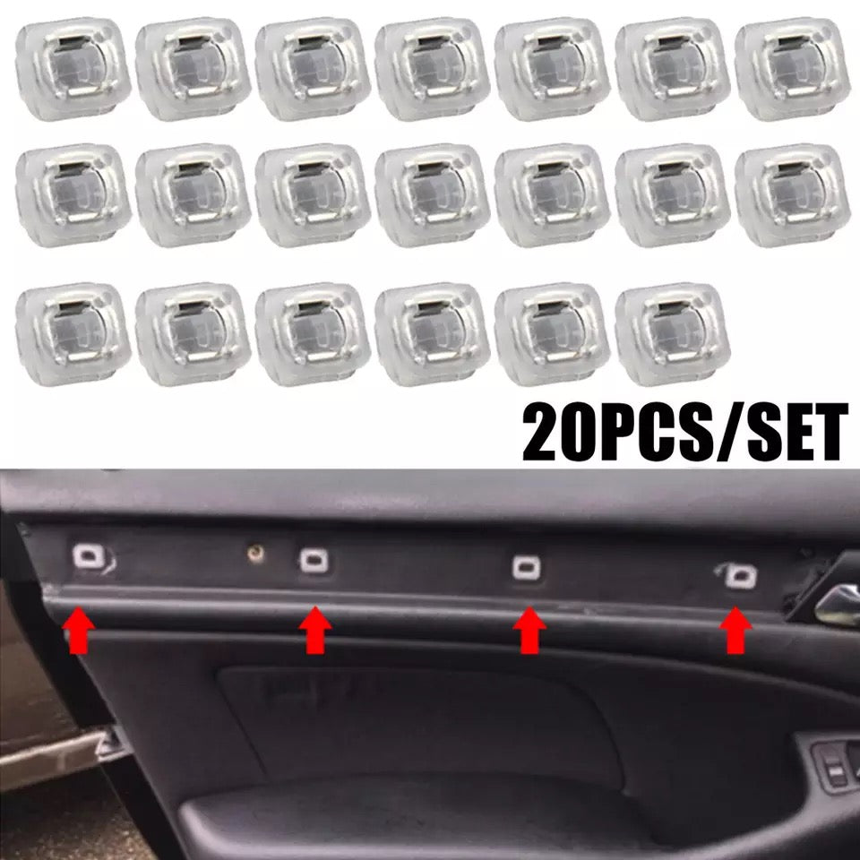 20PCs x Interior Trim Moulding Clip Door Retainer Suit For BMW E46